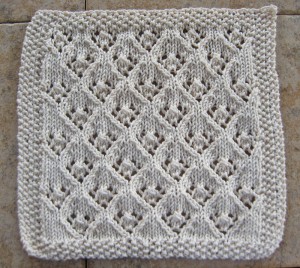 ElfinLace1 Knitted elfin lace pattern dishcloth